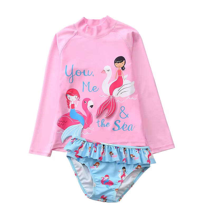 Maillot de bain pas cher filles deux pièces maillot de bain pour filles été vêtements de plage bain 