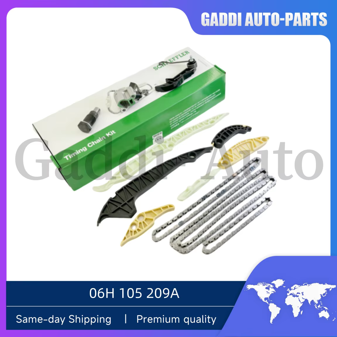 Kit de chaîne de distribution 06H105209A (12 pièces) pour A3 A4 A5 A6 Q5 TT Allroad/Beetle EOS GTI J