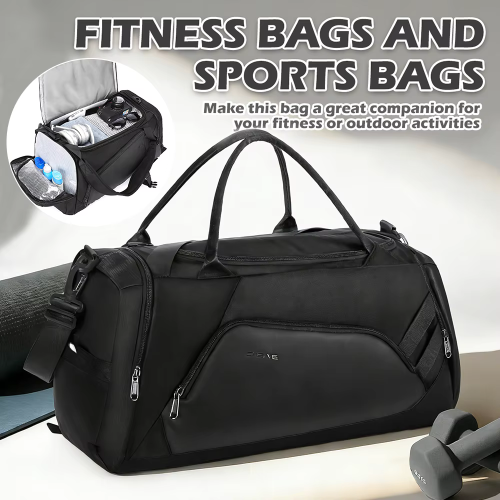 Sac de sport grande capacité 40L pour hommes, sac de fitness portable, sac bandoulière ou sac à dos,