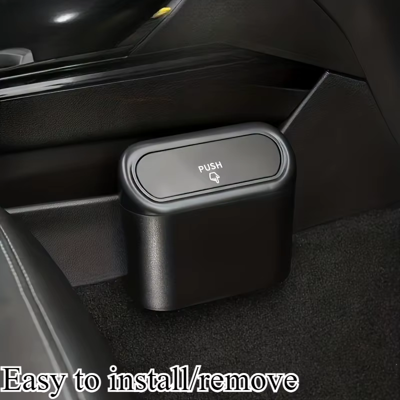 Poubelle de voiture avec couvercle Conteneur de rangement compartimenté multifonctionnel Matériel du