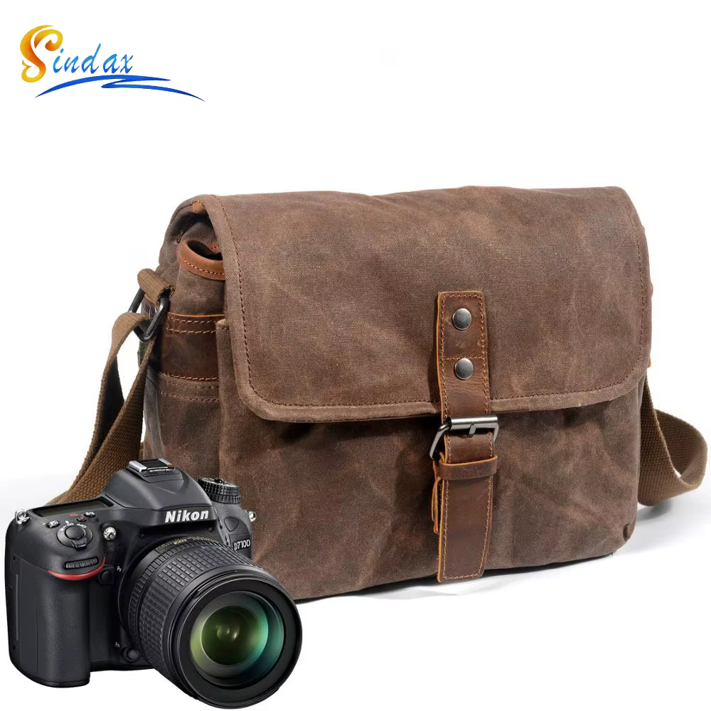 Sac à bandoulière vintage pour appareil photo reflex numérique