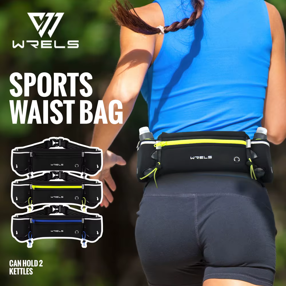 WRELS sac de ceinture de course amélioré avec bouteilles d'eau