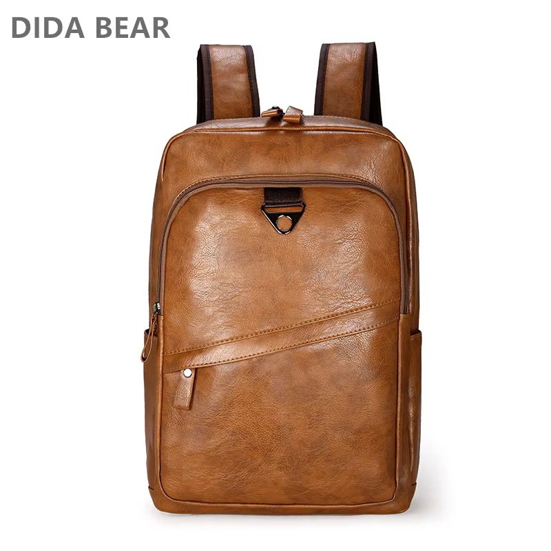 Hommes sac à dos en cuir PU sac à dos grands sacs à dos d'ordinateur portable mâle Mochilas cartable décontracté pour adolescents garçons sac à dos de haute qualité