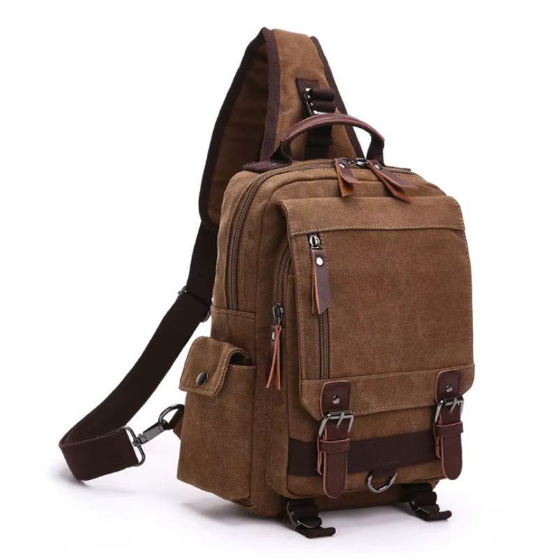 Nouveau petit sac à dos en toile pour hommes