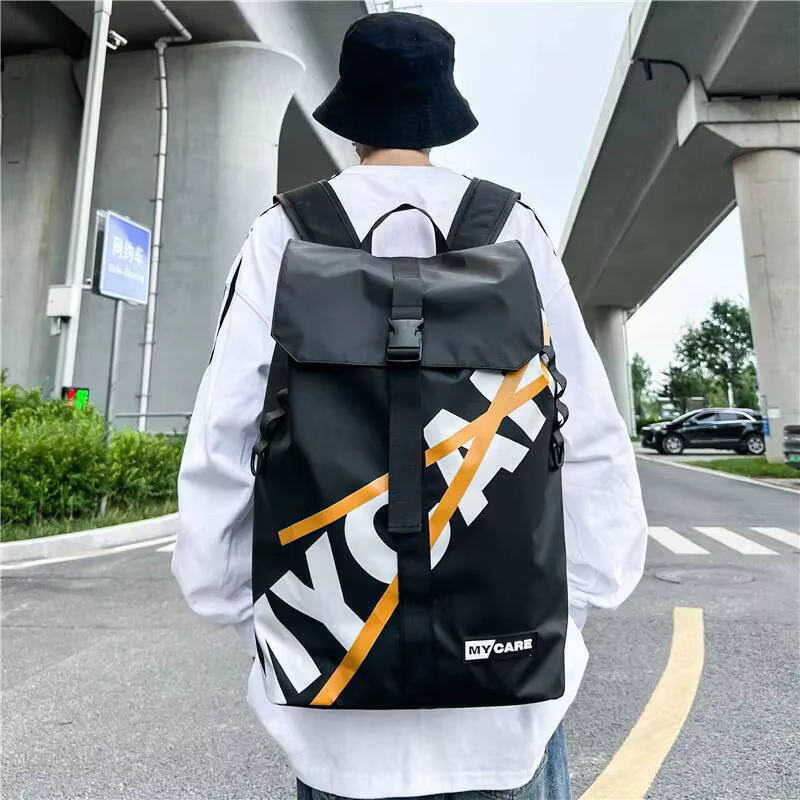 Style coréen, sac à dos double de sport décontracté de voyage en plein air à la mode pour hommes avec sensation haut de