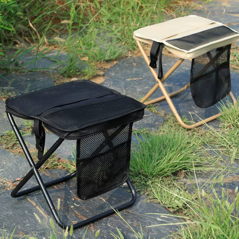 Tabouret pliant portable léger avec sac pour voyage, camping et randonnée
