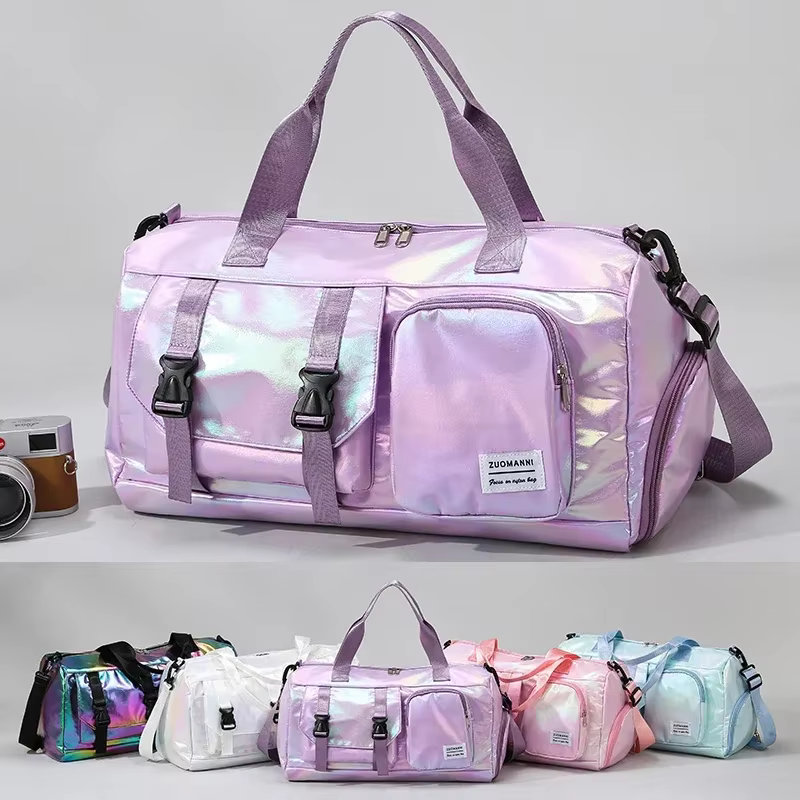 Sac polochon Glamour holographique – Espace et élégant