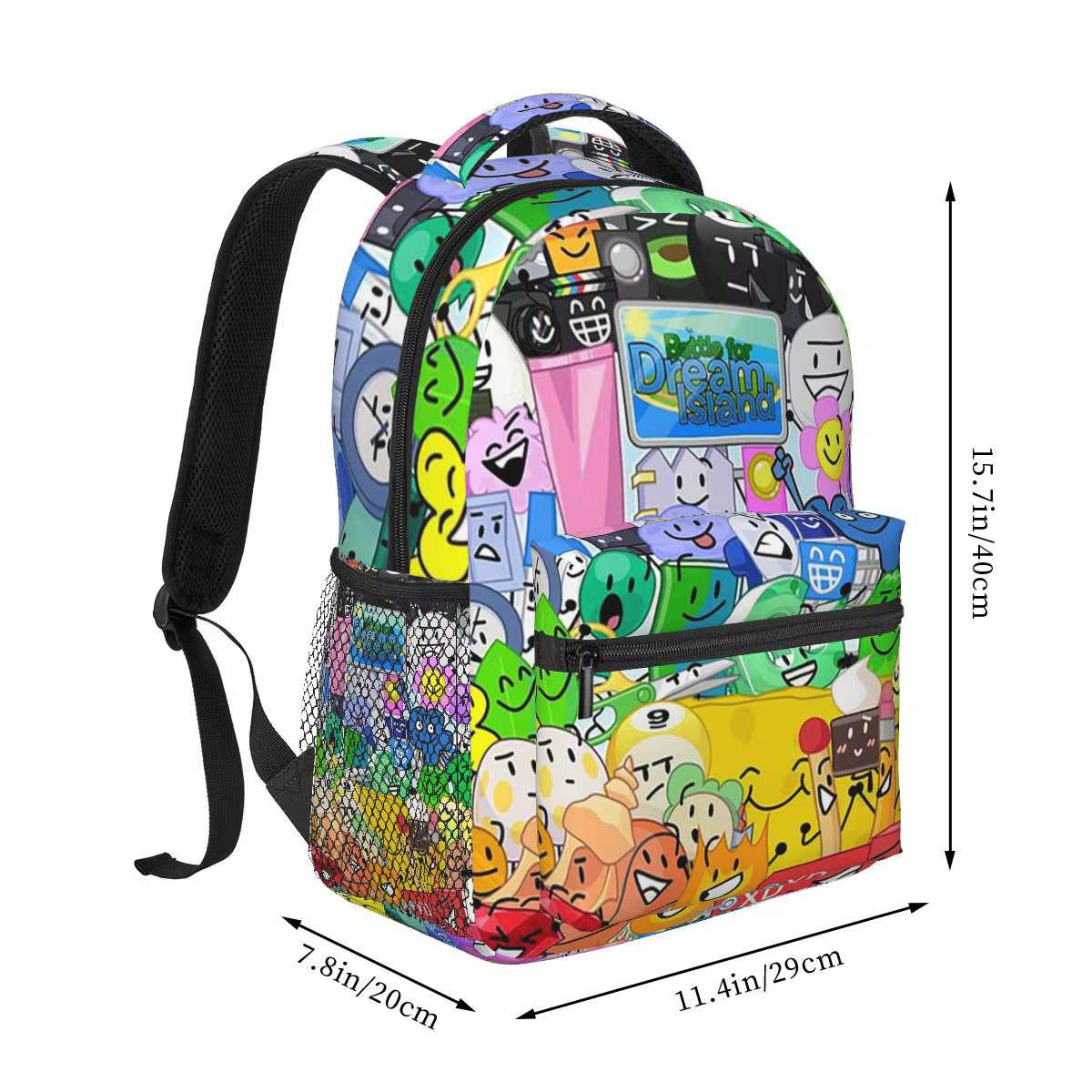 BFDI groupe photo sac à dos offre spéciale sac à dos grande capacité garçons filles BookBag sac d'école sacs à bandoulière pour hommes femmes