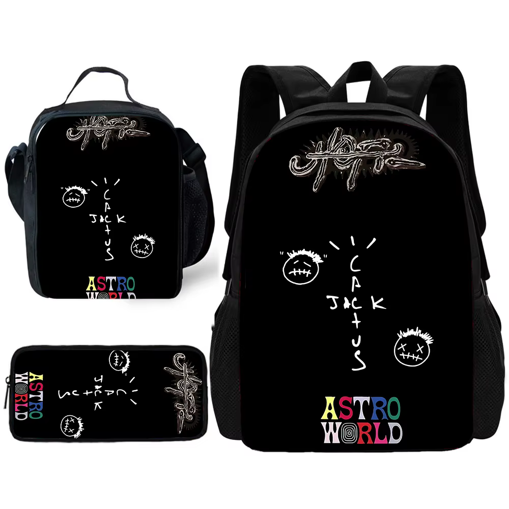 École enfant Cool populaire Jackboys Traviss Scotts sac à dos avec sacs à déjeuner