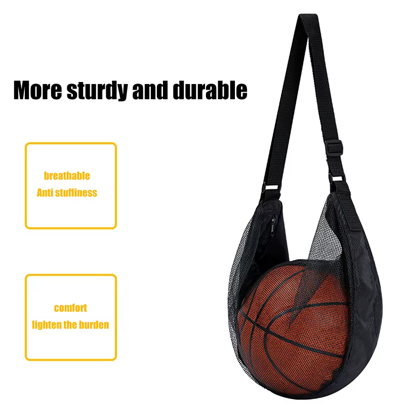 Sac de rangement pour ballons avec poche zippée