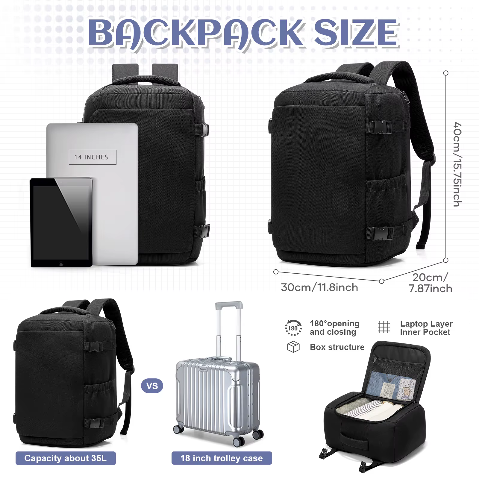 Sac à dos pour homme, sac à dos portable