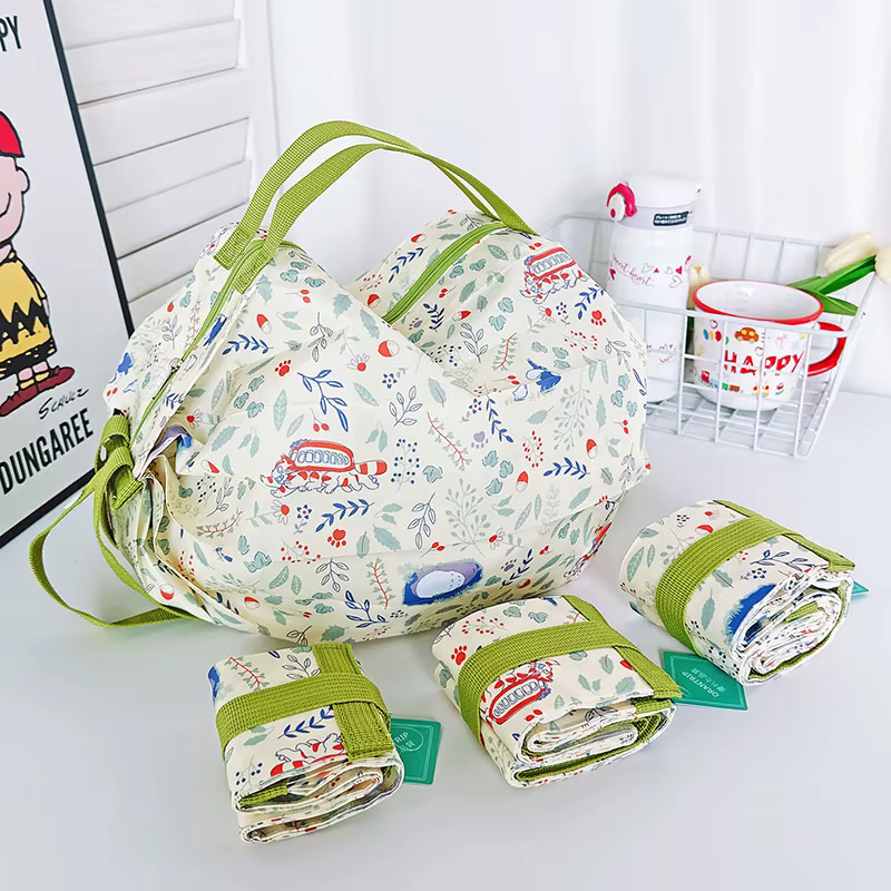 Sac de courses pliable imprimé style japonais