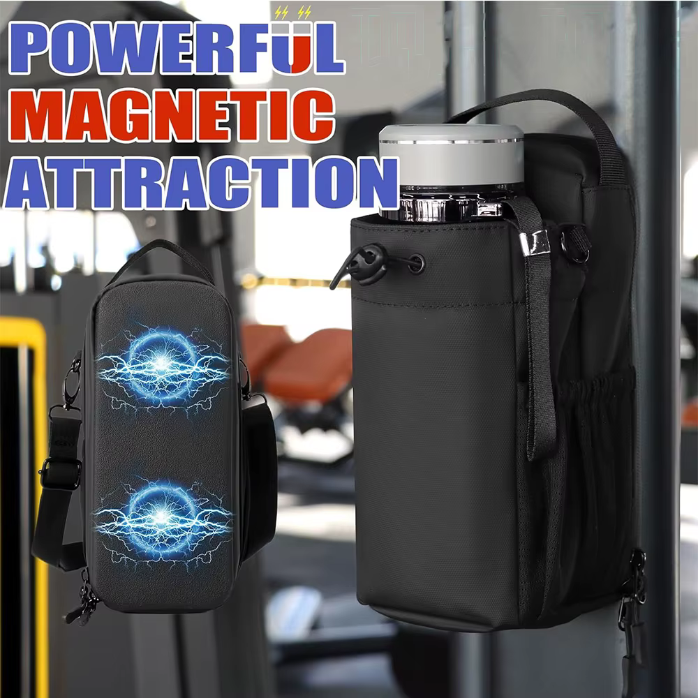 Sac de sport magnétique grande capacité avec poche pour téléphone
