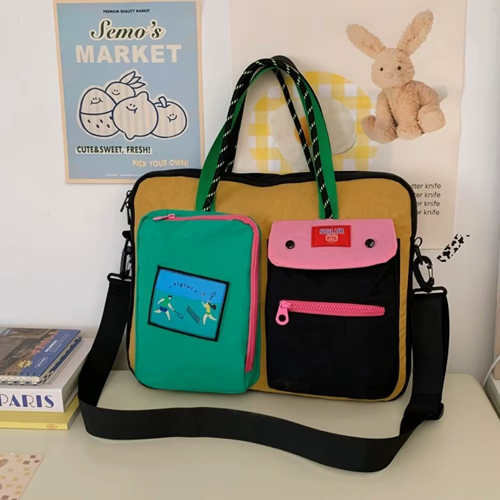Sac d'ordinateur de couleur contrastée