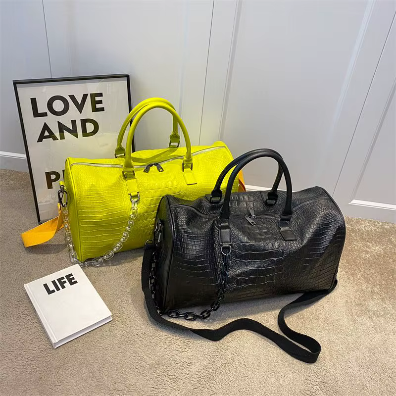 Mode européenne/américaine motif Crocodile en relief grande capacité Portable sport voyage unique épaule sac à bandoulière tendance