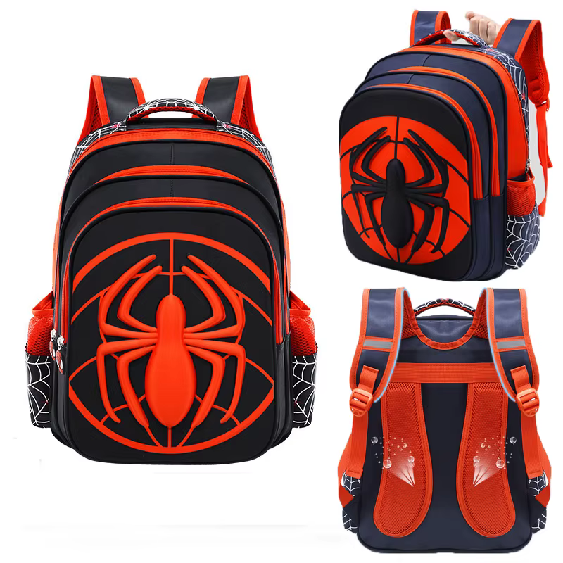 Spider sac à dos + trousse à crayons ensemble pour garçons sac d'école primaire pour enfants sac