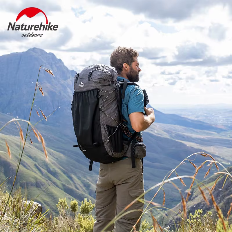 Natureifa-Sac à dos d'escalade de camping avec housse de pluie, sac de voyage d'alpinisme militaire, grande capacité, 60 + 5L