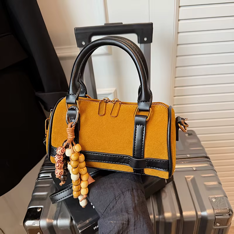 Mini petit sac femmes 2025 polyvalent hiver daim cuir épaule sac à bandoulière dames concepteur Boston sac à main sac à café