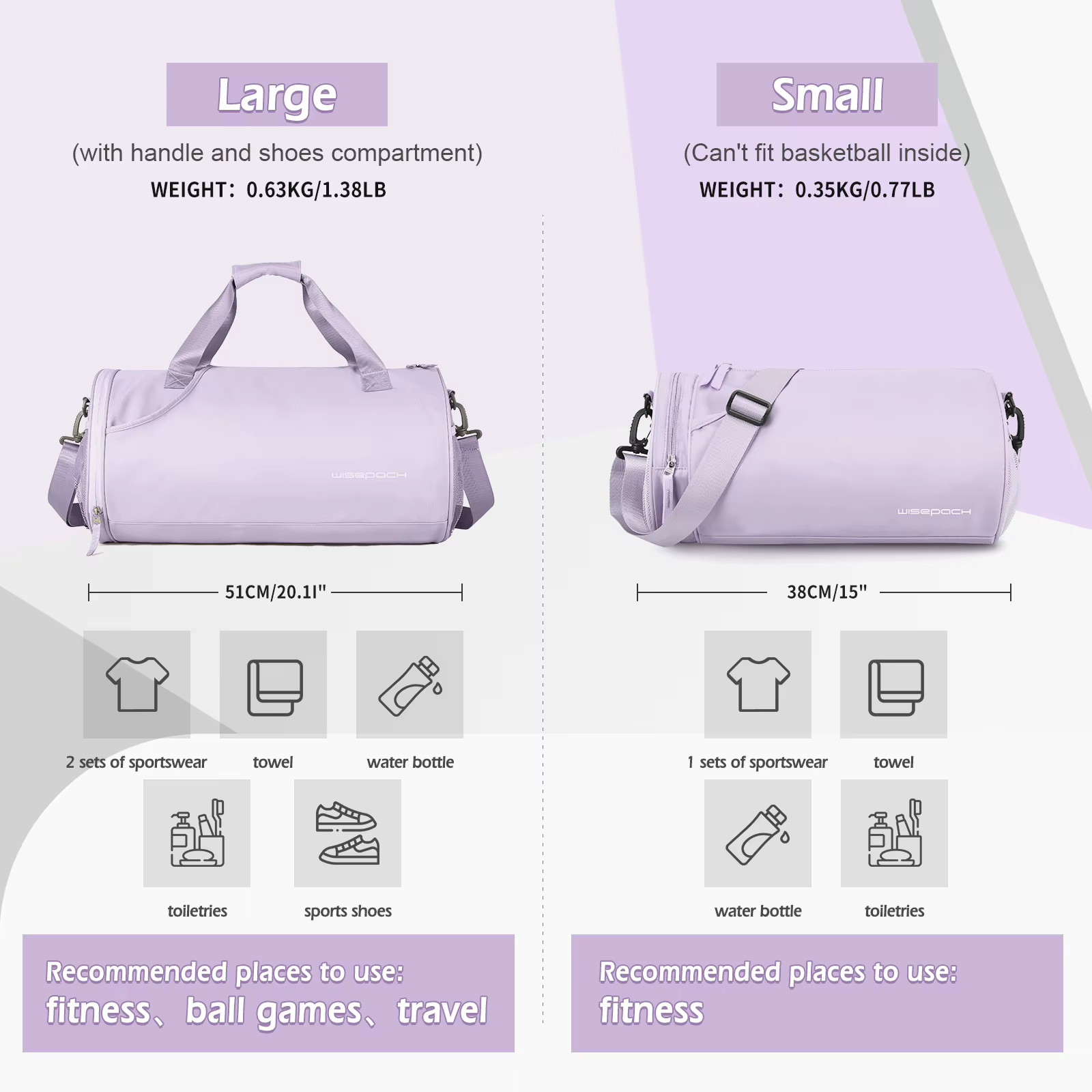 Sac de sport pour femmes