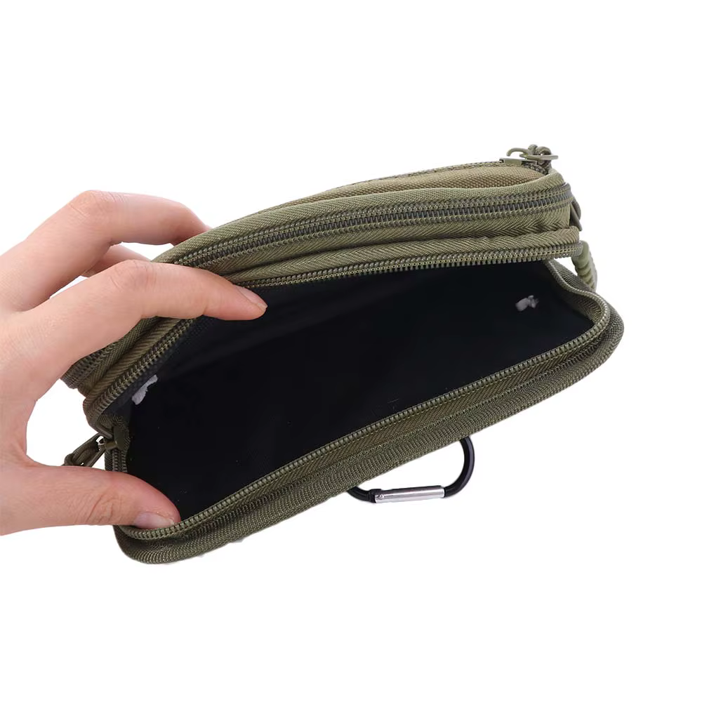 Sac banane homme multi-compartiments avec fermeture éclair