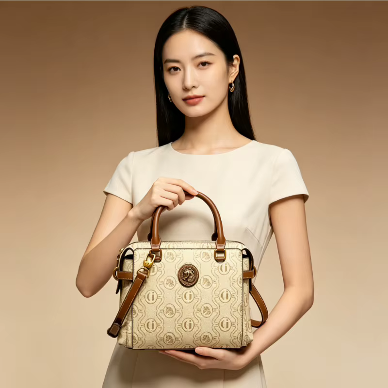 Sac messager chic en cuir pour femmes élégantes - Sac bandoulière classique et élégant de marque de créateur renommée