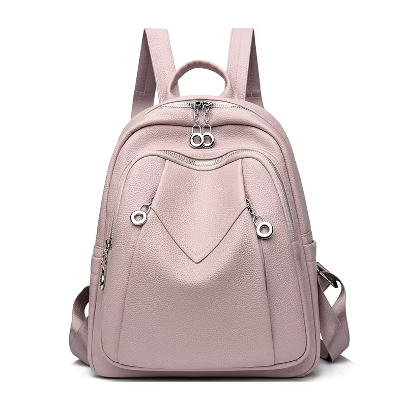 Sac à dos en cuir PU pour femmes : sacs à dos souples antivol convertibles - Sac à dos de voyage élégant