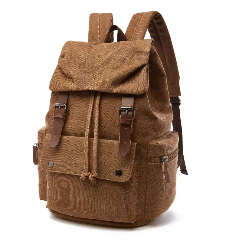 Sac à dos en toile vintage pour ordinateur portable pour hommes et femmes