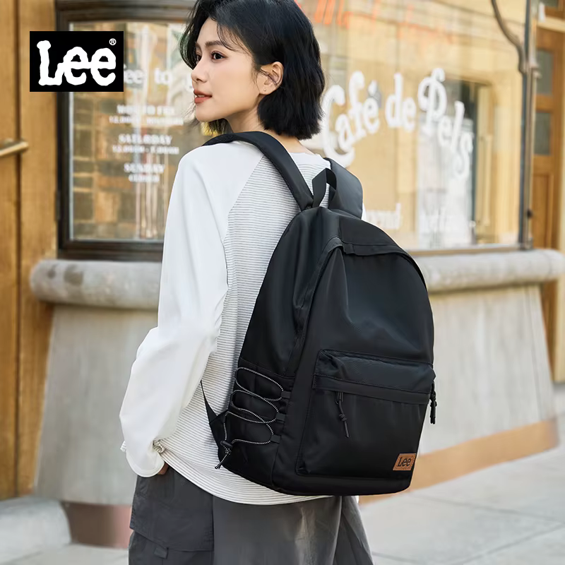 LEE Classics utilitaire grand sac à dos pour ordinateur portable femme homme blanc noir étanche lycéen collège adolescent livre sac cartable
