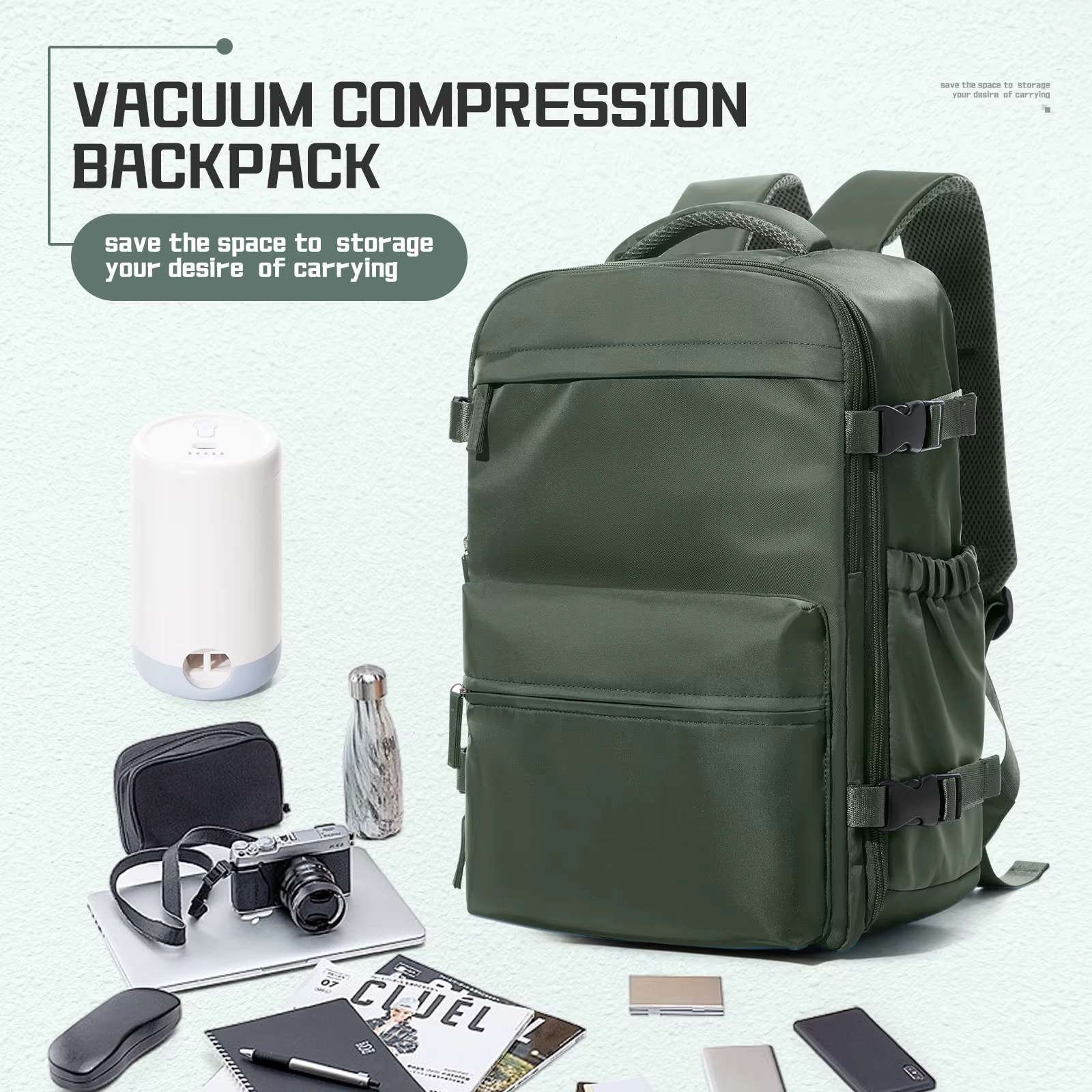 Sac à dos de compression sous vide d'air