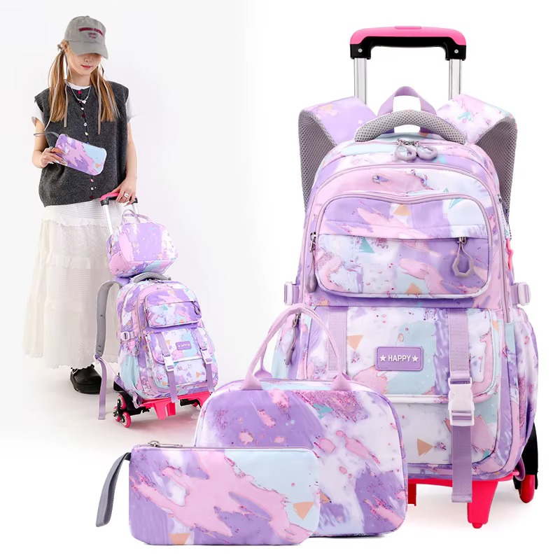 Sac à dos scolaire à roulettes pour enfants