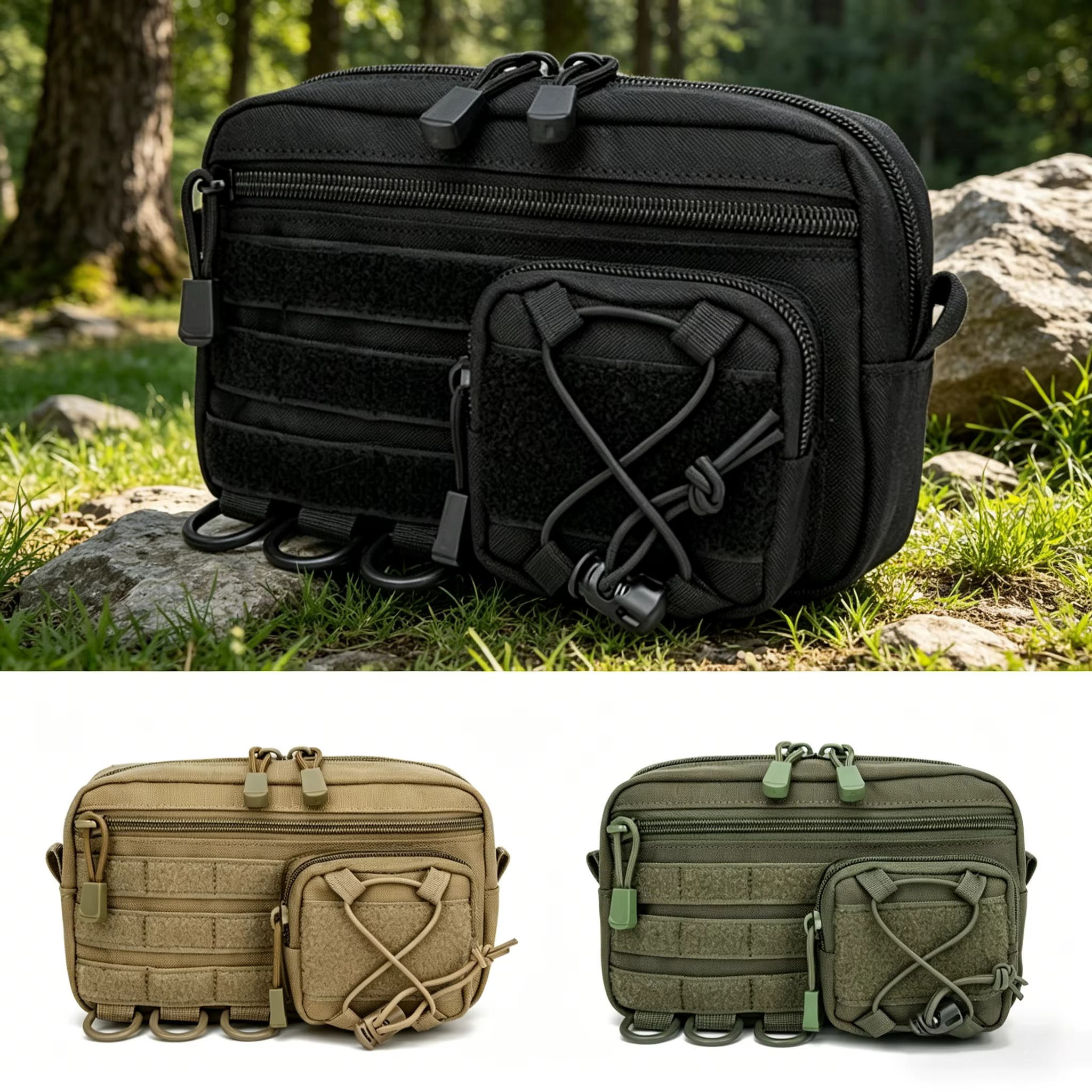 Pochette EDC 1000D, sac organisateur Molle horizontal