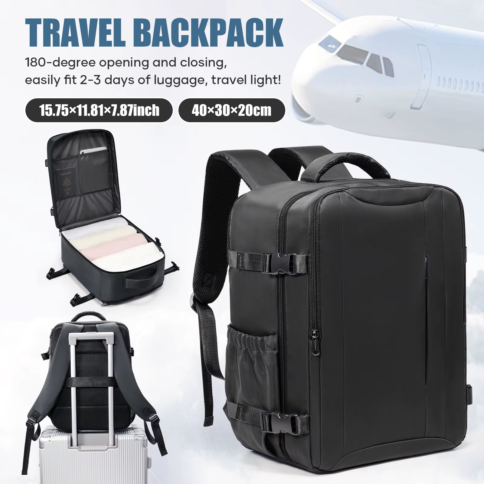 Sac de cabine Ryanair 40x30x20 - Nouveau sac à dos de voyage Easyjet
