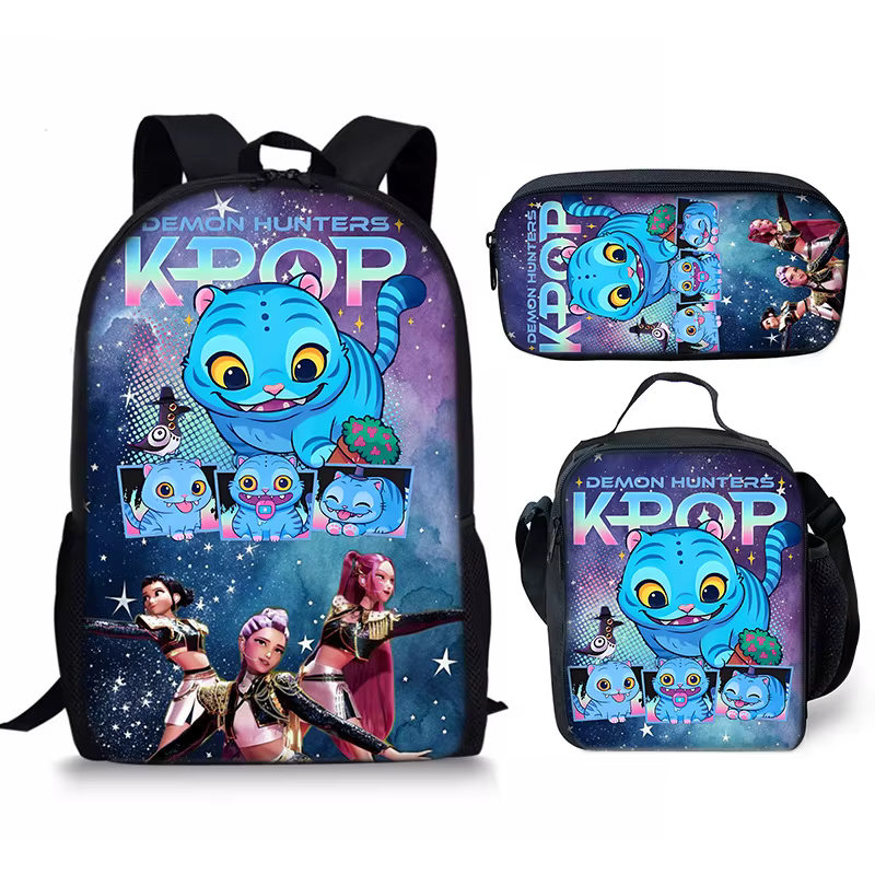 Sac à dos scolaire pour enfant avec sac à lunch et trousse à crayons