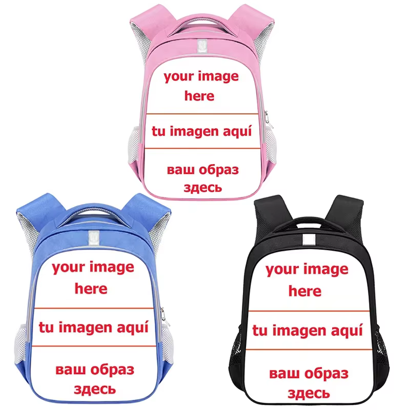 Personnalisez votre Image Logo nom sac à dos 14 pouces dessin animé maternelle sacs à dos garçons filles enfants