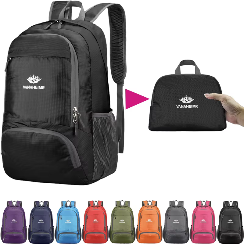 Sac à dos pliable 23l sac à bagages extérieur