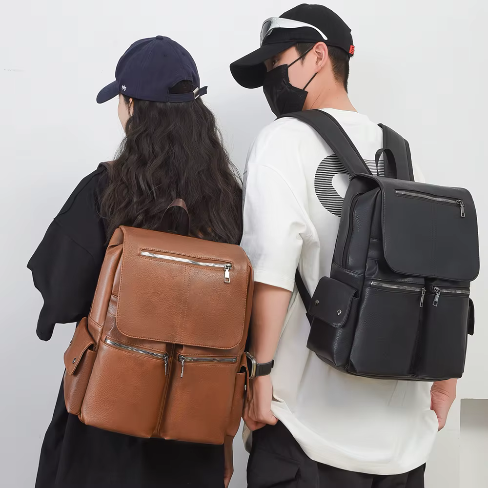 Sac à dos multi-poches en Pu pour femmes
