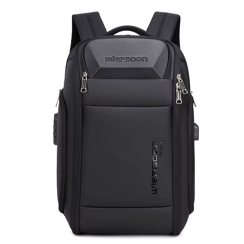 Wiersoon sac à dos pour hommes sac à dos étanche grande capacité voyage d'affaires multifonctionnel mot de passe antivol pochette d'ordinateur