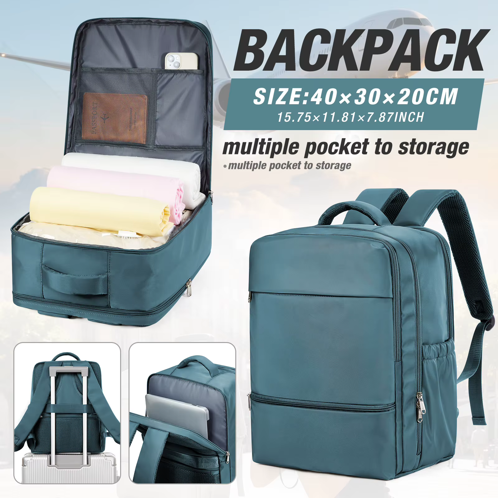 Ryanair sac à dos 40x30x20 sac de cabine sac à dos de voyage pour hommes femmes bagage à main sac à dos pour ordinateur
