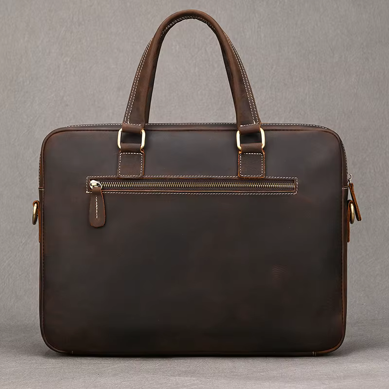 Porte-documents en cuir véritable pour hommes