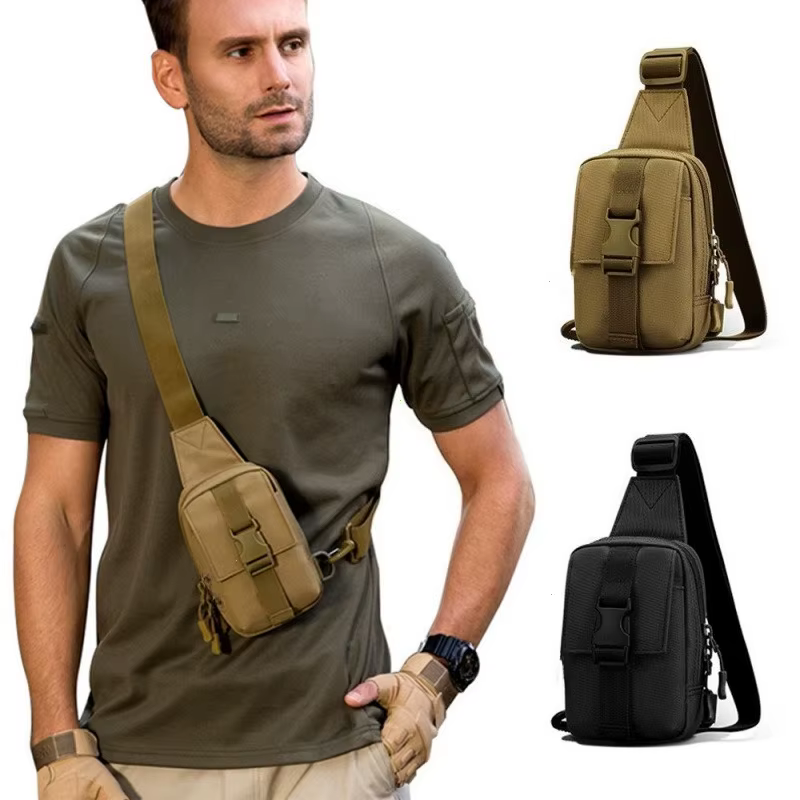 Sac de poitrine tactique militaire Trekking Pack EDC sac de sport sac à bandoulière sac
