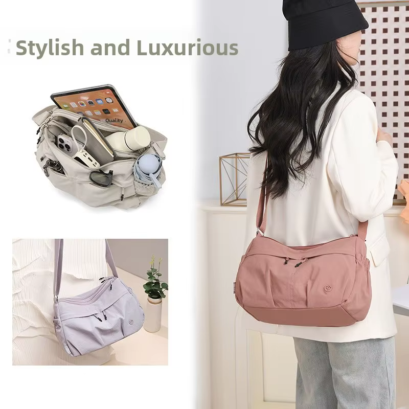 Nouveau Sac Bandoulière en Nylon Macaron 2026 – Style Urbain Minimaliste