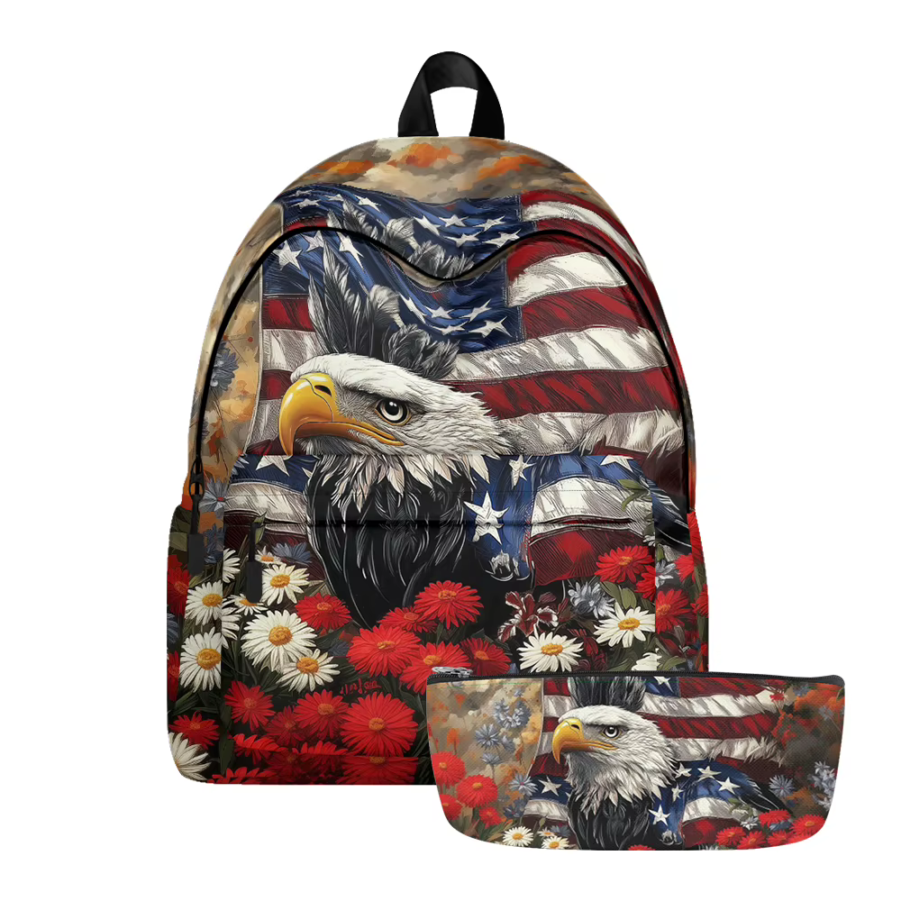 Sac à dos imprimé à rayures étoiles patriotiques