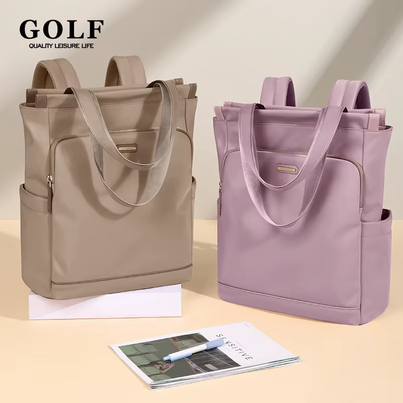 GOLF fourre-tout sacs à dos femmes sac à dos Convertible sac à bandoulière étanche pour 15 6 pouces ordinateur portable travail voyage école marron 2025