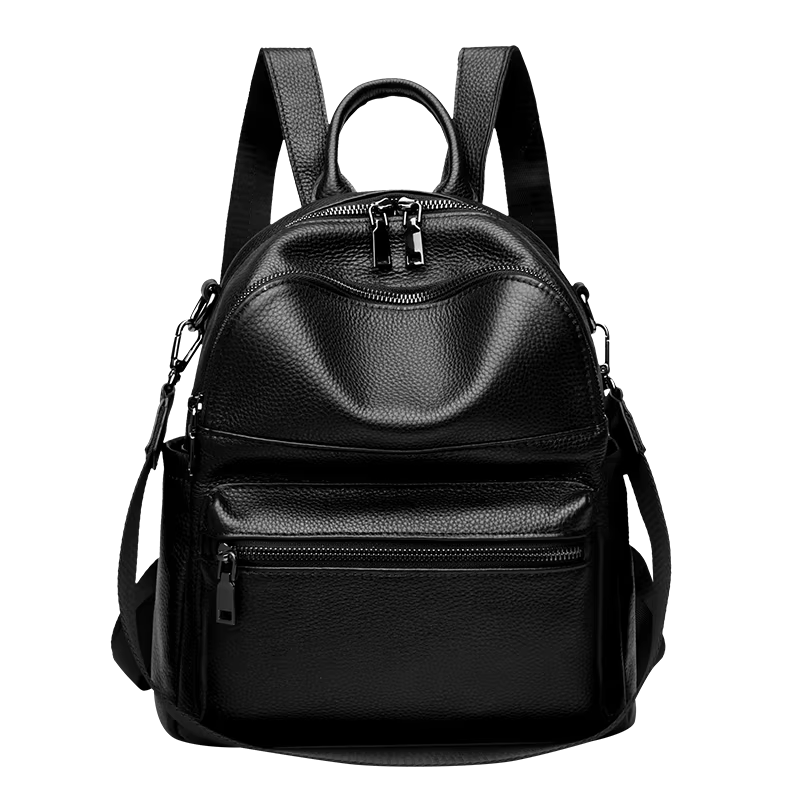 Sac à dos en cuir véritable pour femmes