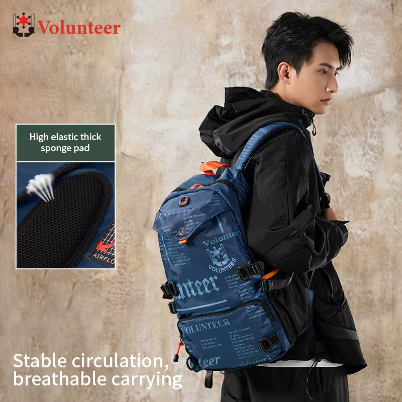 VOLUNTEER voyage sacs à dos hommes mode randonnée sport étanche collège sac à dos homme banlieue léger Oxford sac 1518-03A