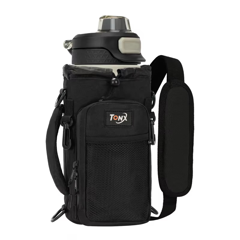 Sac de bouteille d'eau isolé multifonctionnel avec bandoulière