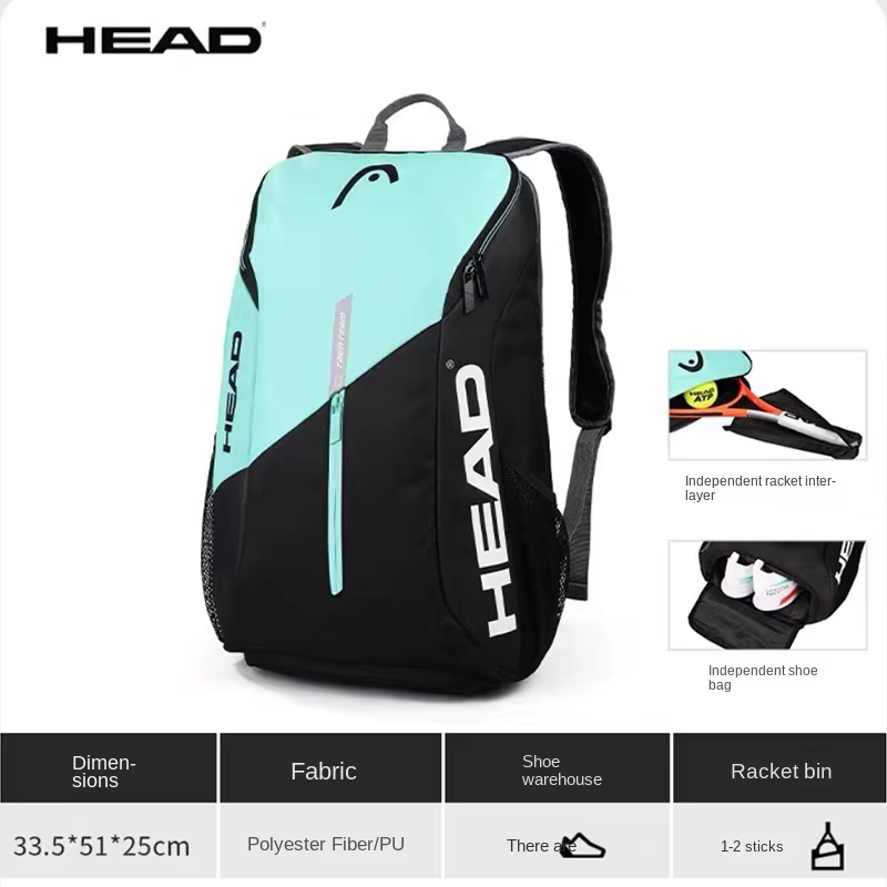 HEAD Tour Team Series 25L sacs de raquette de Tennis pour hommes femmes sac à dos confortable Original avec rangement de chaussures 2 raquettes