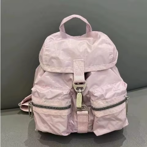 Sac à dos rose sac d'école filles toile coréen doux solide haute capacité sac à dos tout-match