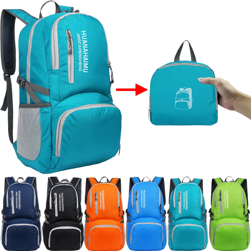 Sac à dos pliable 28l sac à bagages extérieur
