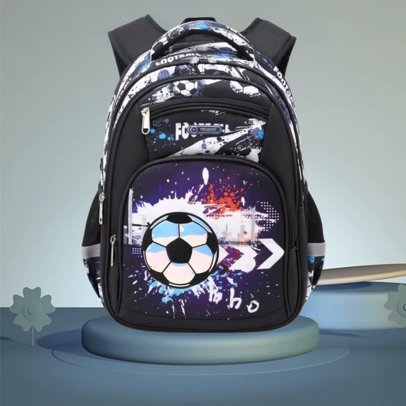 Sacs à dos d'école primaire garçons Camouflage Football dessin animé